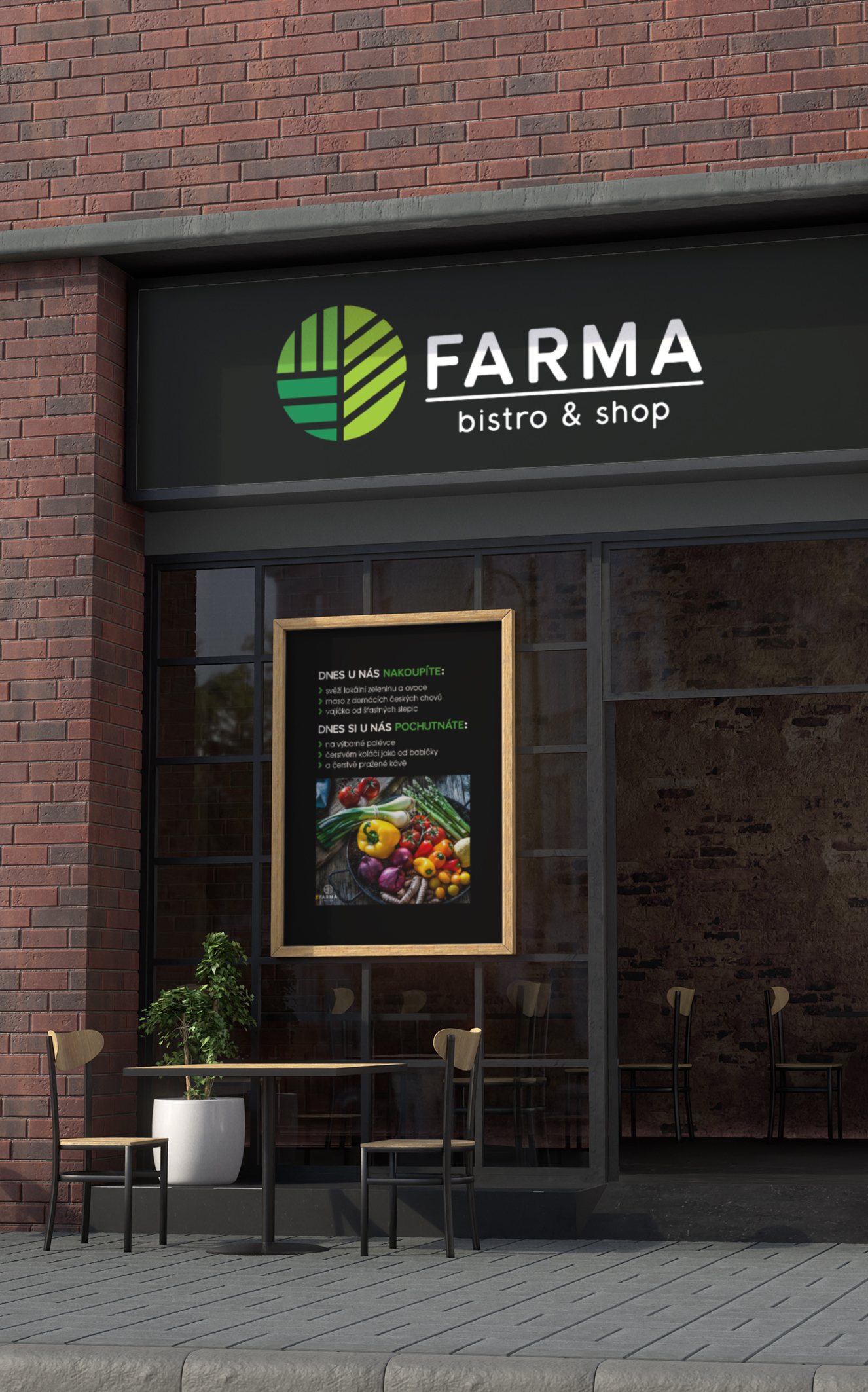 Exteriér prevádzky Farma