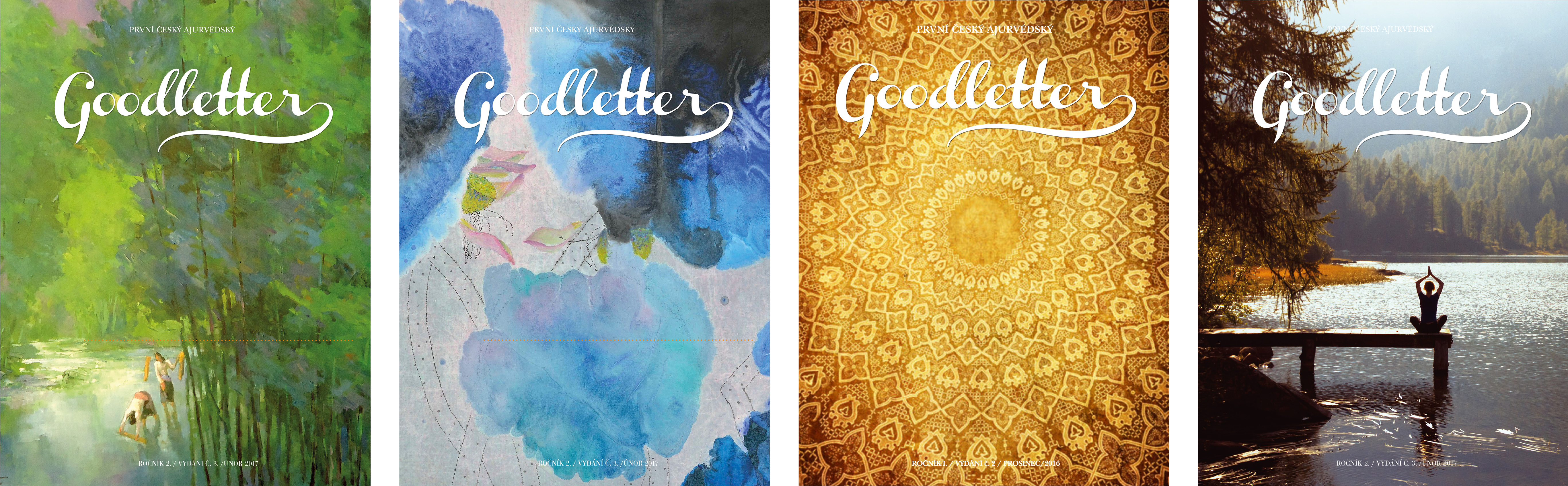 Štyri titulné strany magazínu Goodletter