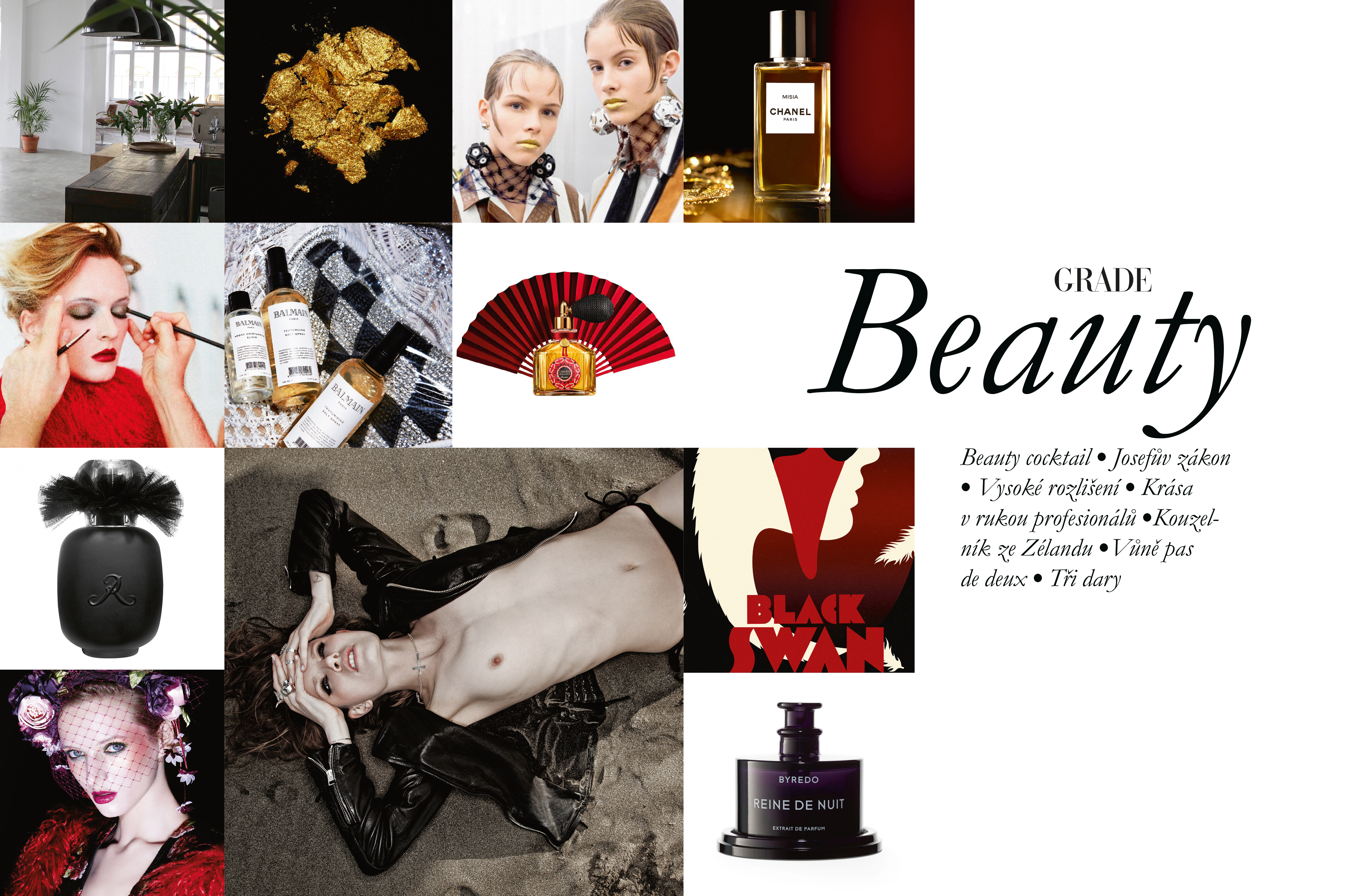 Dvojstrana Beauty magazínu GRADE