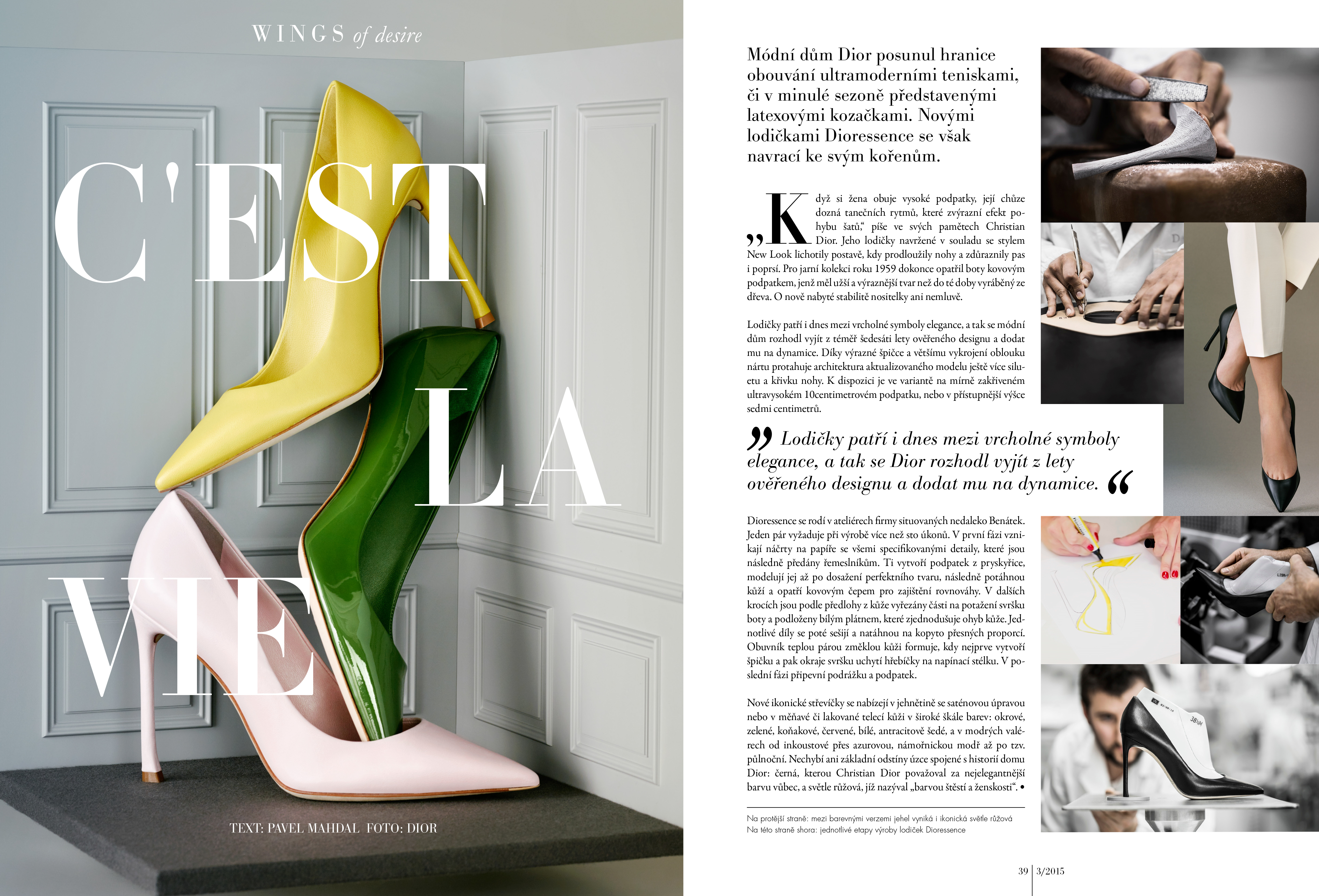 Dvojstrana magazínu GRADE o obuvi
