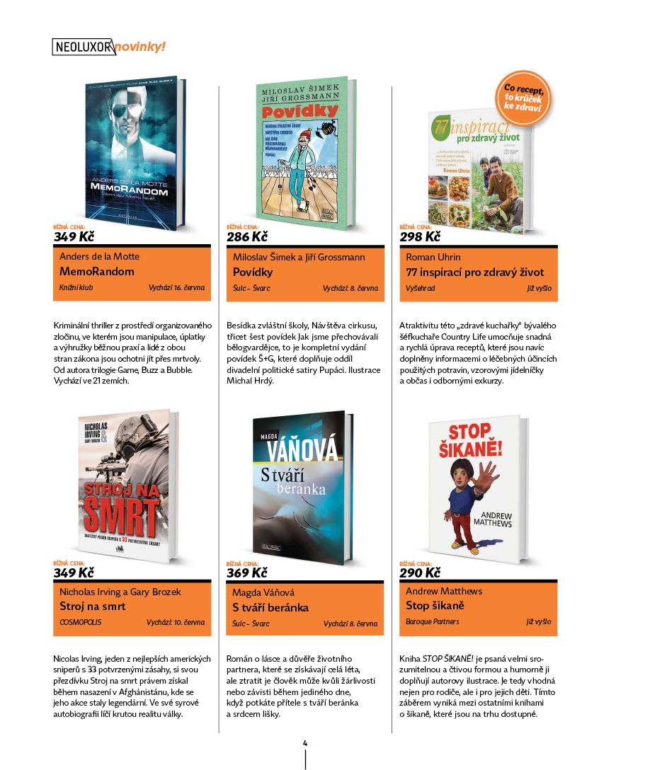Knižné novinky v magazíne Neoluxor živě