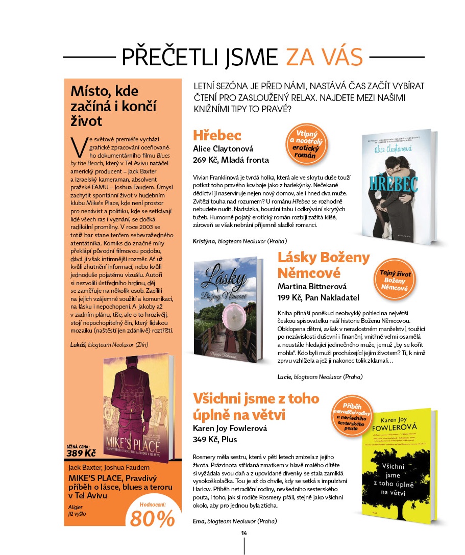 Výber kníh v magazíne Neoluxor živě