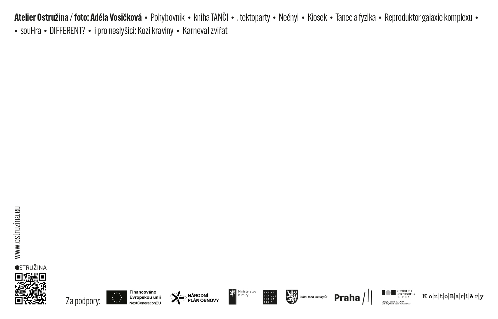 Informačná pohľadnica Atelier Ostružina